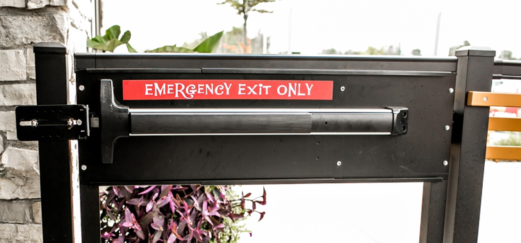 emergency push bar installation in Sebastopol