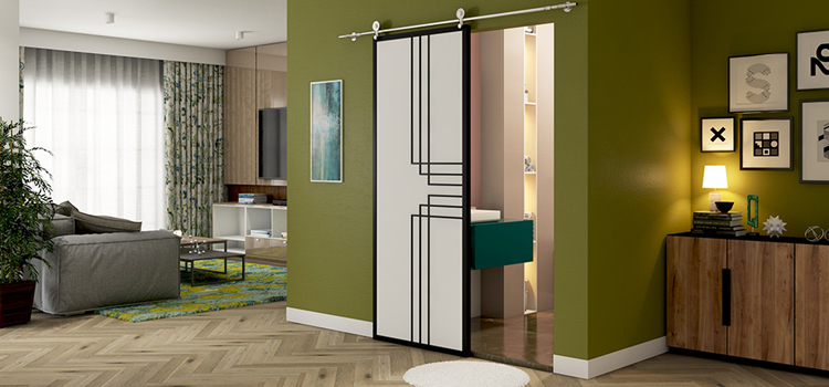 sliding bathroom door installation in Sebastopol